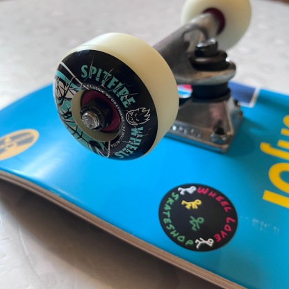 ENJOI - Blue Box Panda 8.125" Complete Skateboard (Spitfire Premium Setup Promo)
