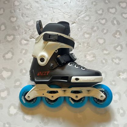 POWERSLIDE - Next Core 80 Black/White Urban Inline Skates (Blue Wheels Custom)