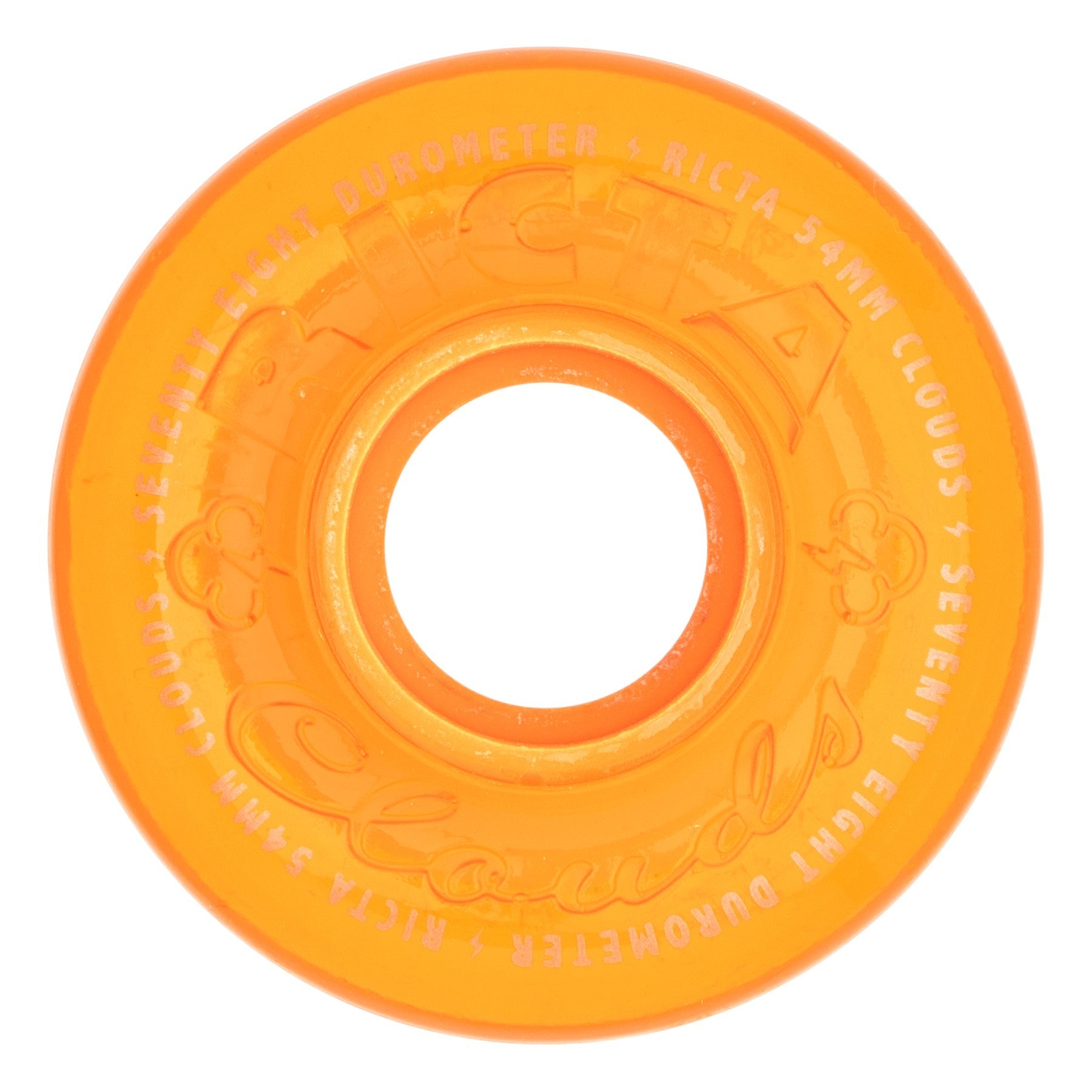 RICTA - Clouds Orange Hi Vis 54mm/78a Skateboard Wheels