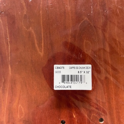 CHOCOLATE - Capps OG Chunk 8.5" Skateboard