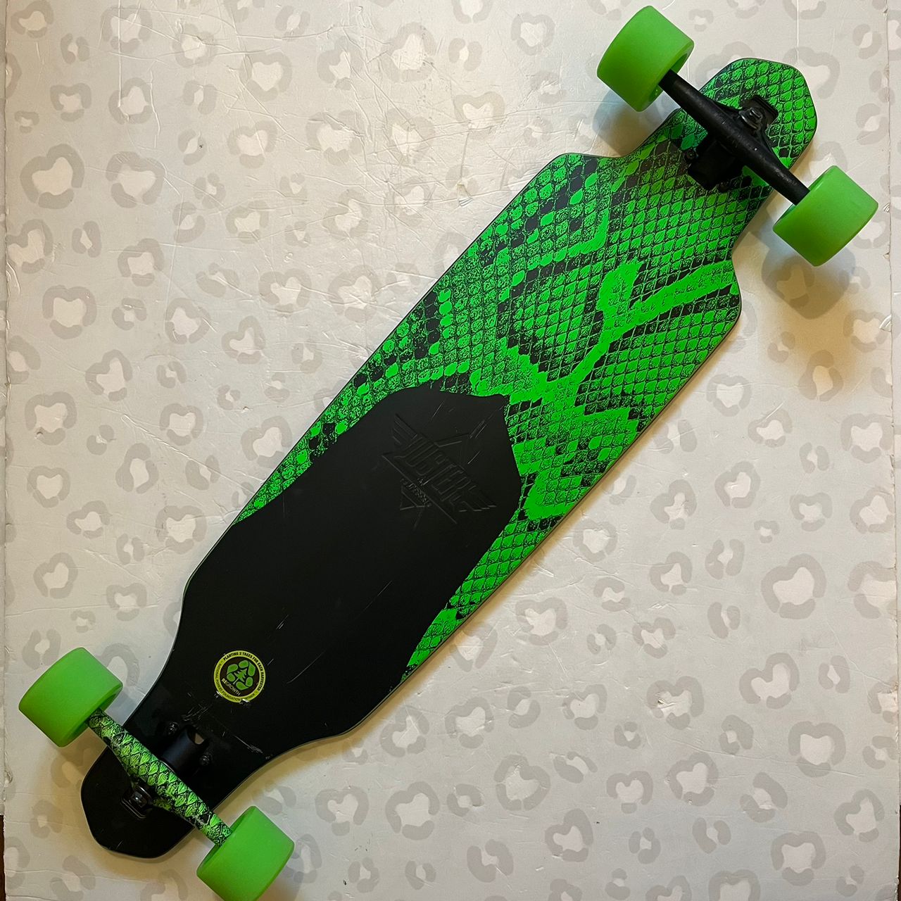DUSTERS - Channel Snakeskin Green 38" Complete Longboards (DISPLAY UNIT)