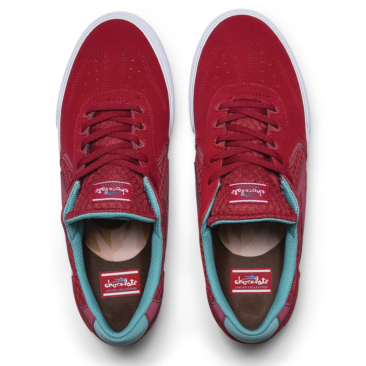 LAKAI - Chocolate Atlantic Vulc (Red Suede) Skate Shoes