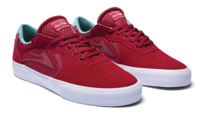 LAKAI - Chocolate Atlantic Vulc (Red Suede) Skate Shoes