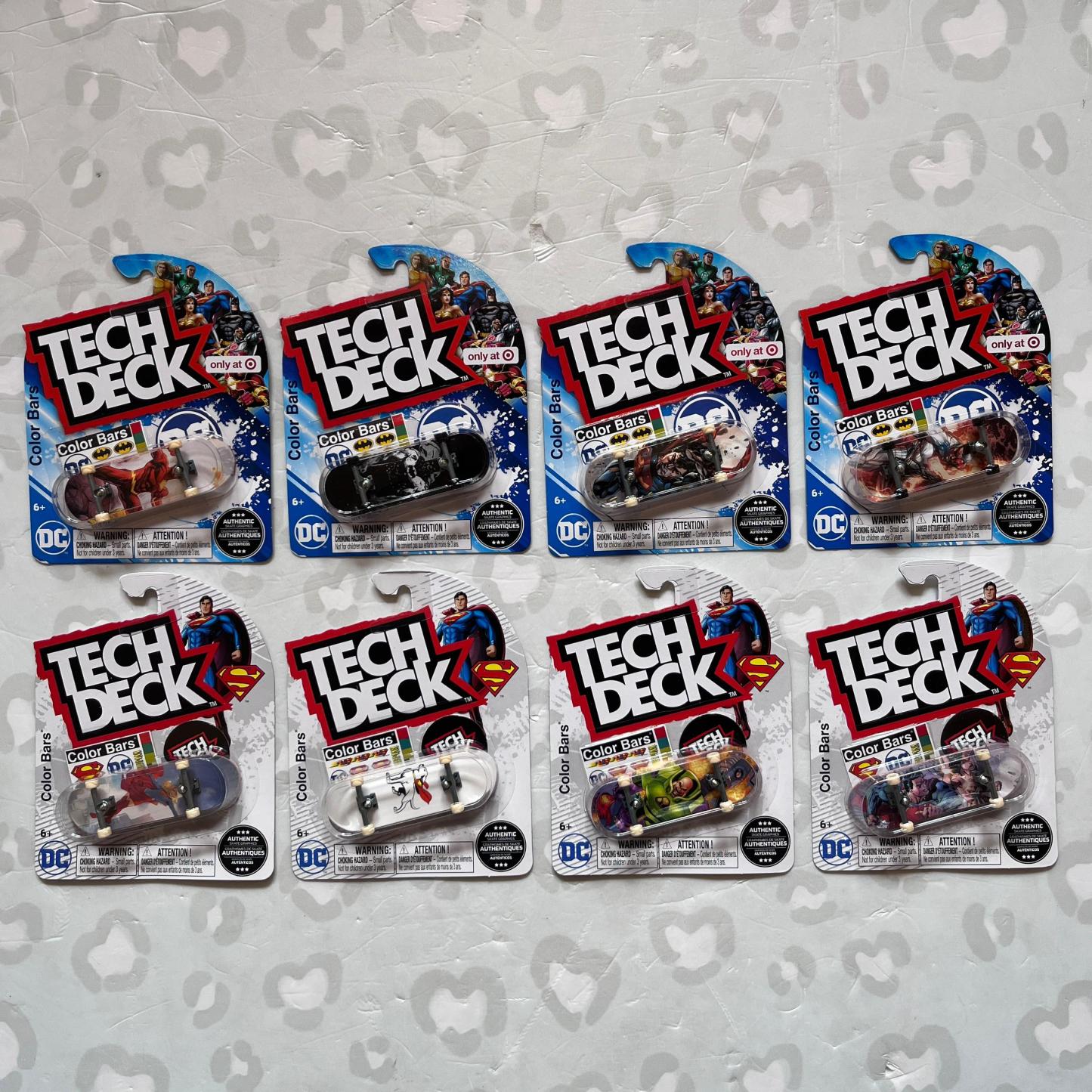TECH DECK - Plastic Single 30mm Fingerboards (DC Comics Set)