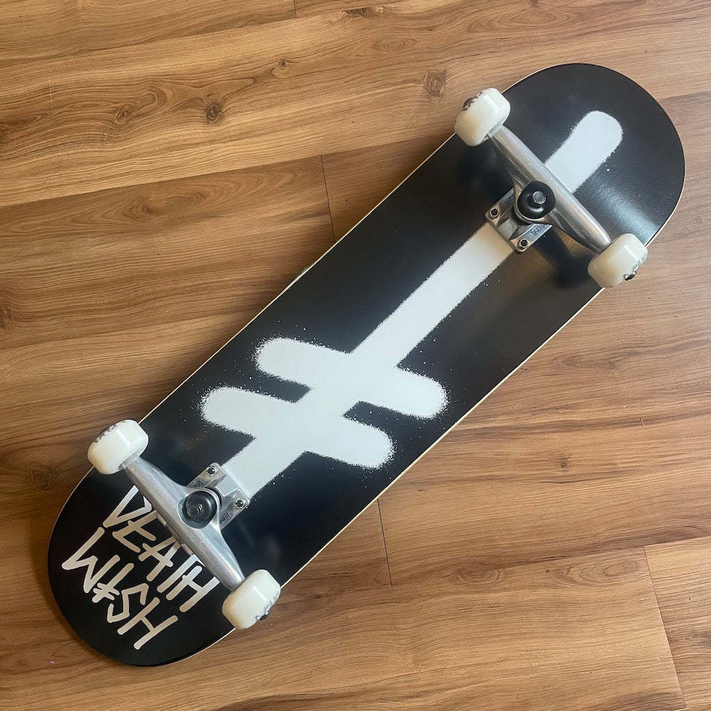 DEATHWISH - Gang Logo Black/White 8.5" Complete Skateboard