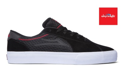 LAKAI - Chocolate Flaco II (Black / Red Suede) Skate Shoes