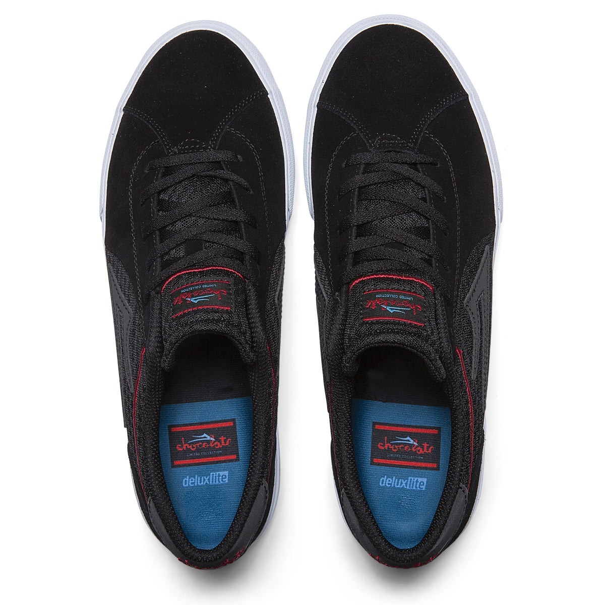 LAKAI - Chocolate Flaco II (Black / Red Suede) Skate Shoes