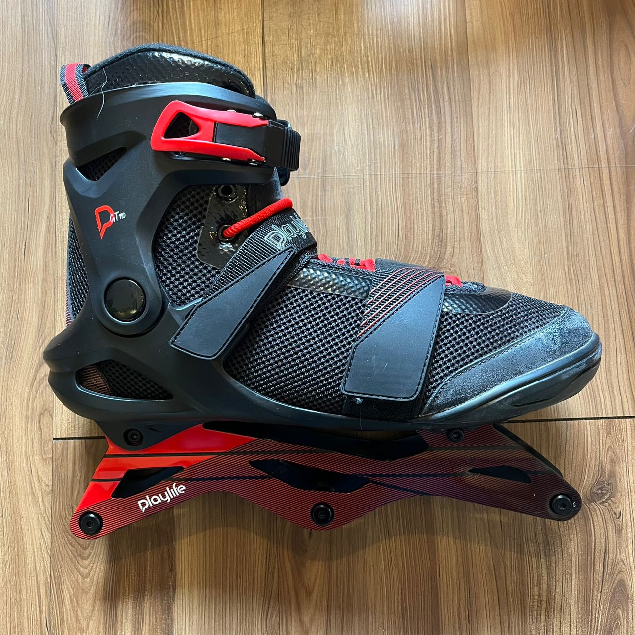 PLAYLIFE - GT Black 110 Fitness Inline Skates (Display Unit D / No Wheels / EU37)