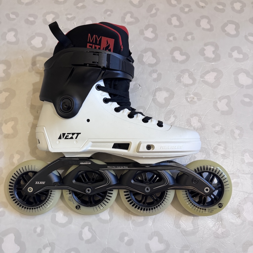POWERSLIDE - Next Black White 4x110 Urban Inline Skates (Custom Setup)