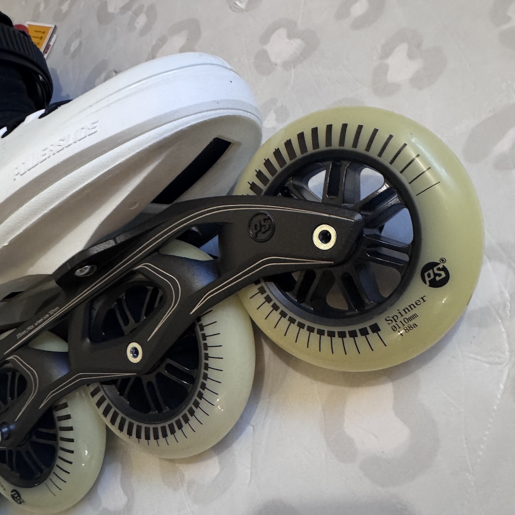 POWERSLIDE - Next Black White 4x110 Urban Inline Skates (Custom Setup)