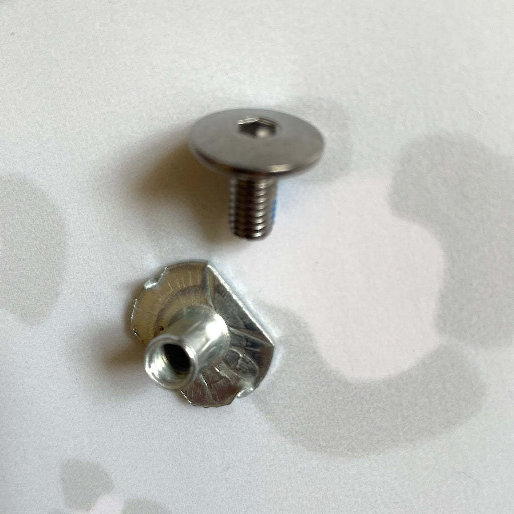 POWERSLIDE - Silver Cuff Screws + Anti Rivet Set For The Next Inline Skates