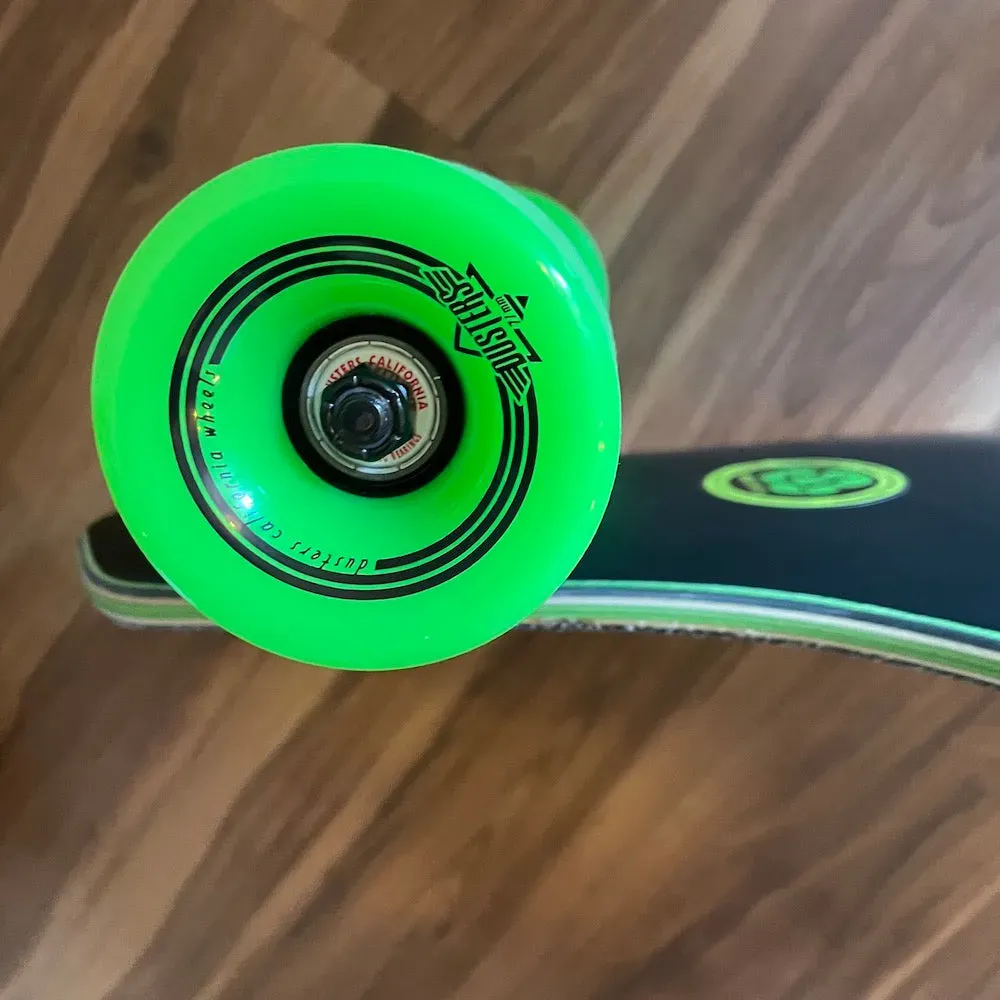 DUSTERS - Channel Snakeskin Green 38" Complete Longboards (Clearance Sale With Free Helmet!)