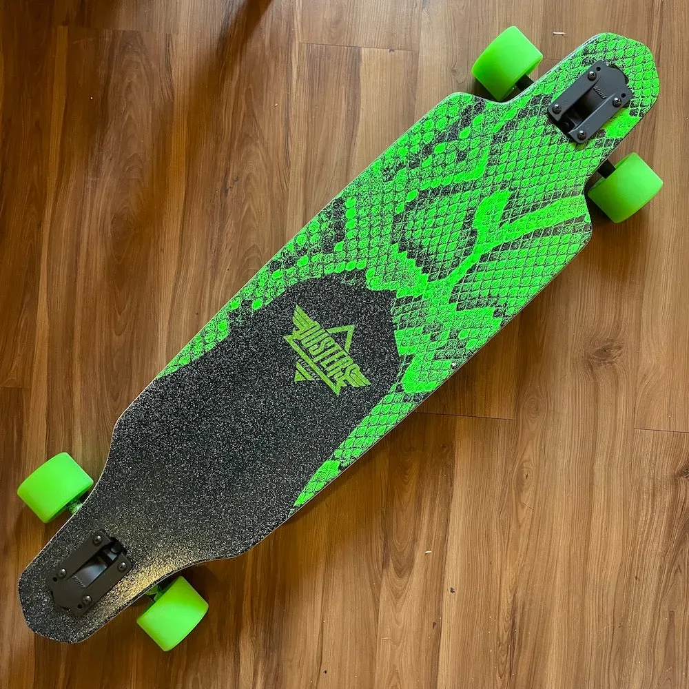 DUSTERS - Channel Snakeskin Green 38" Complete Longboards (Clearance Sale With Free Helmet!)