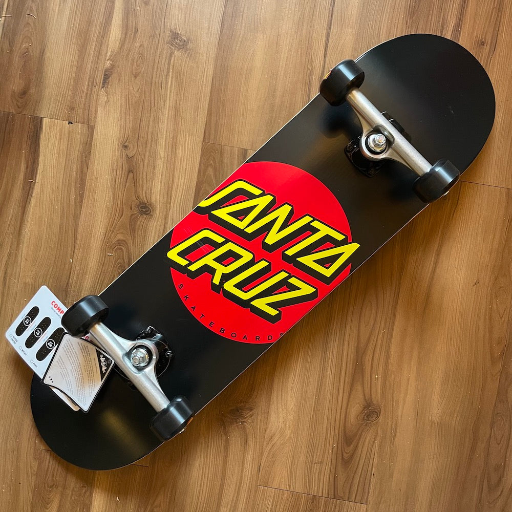 SANTA CRUZ - Classic Dot Black 8.0" Complete Skateboard