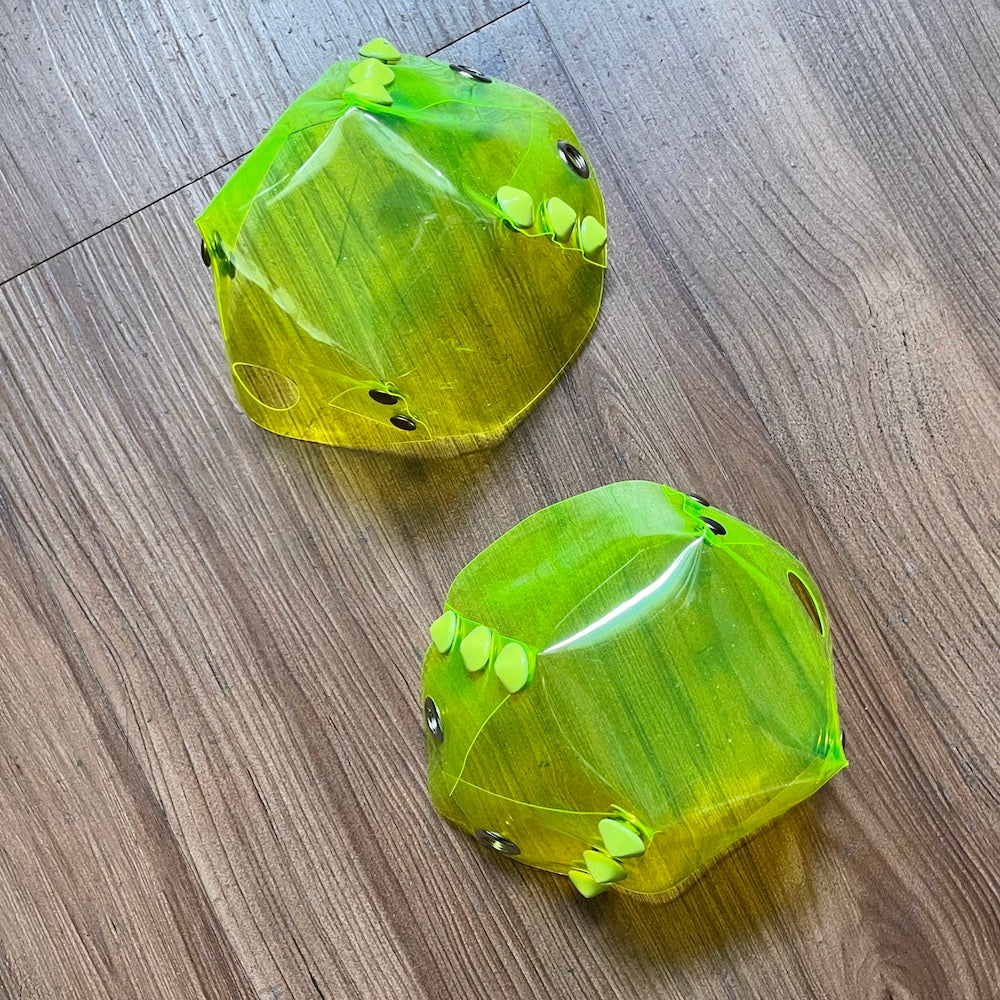 QUAD SQUAD - Neon Yellow Translucent Roller Skate Toe Caps