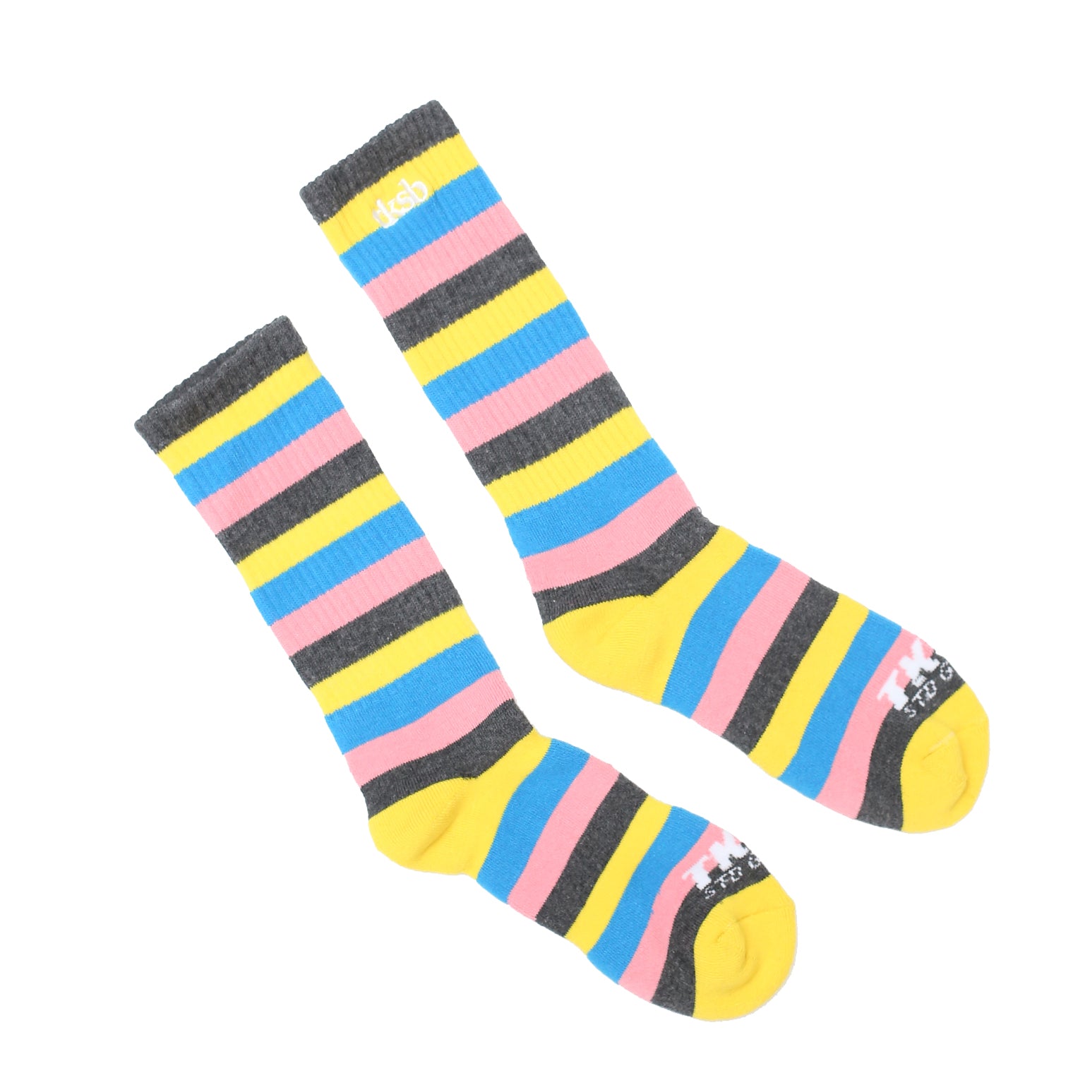 TKSB - AM Morning Pink Stripe Socks