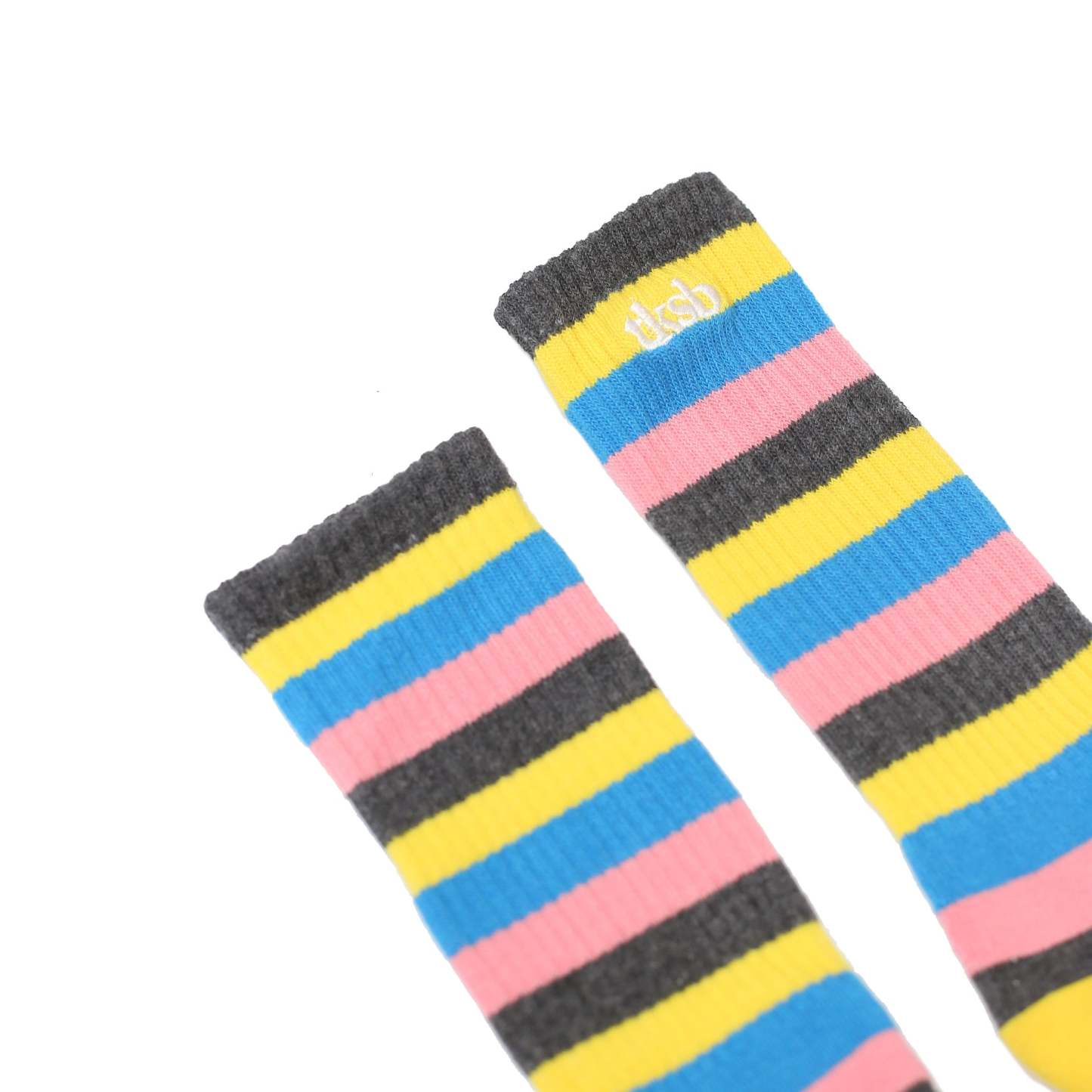 TKSB - AM Morning Pink Stripe Socks