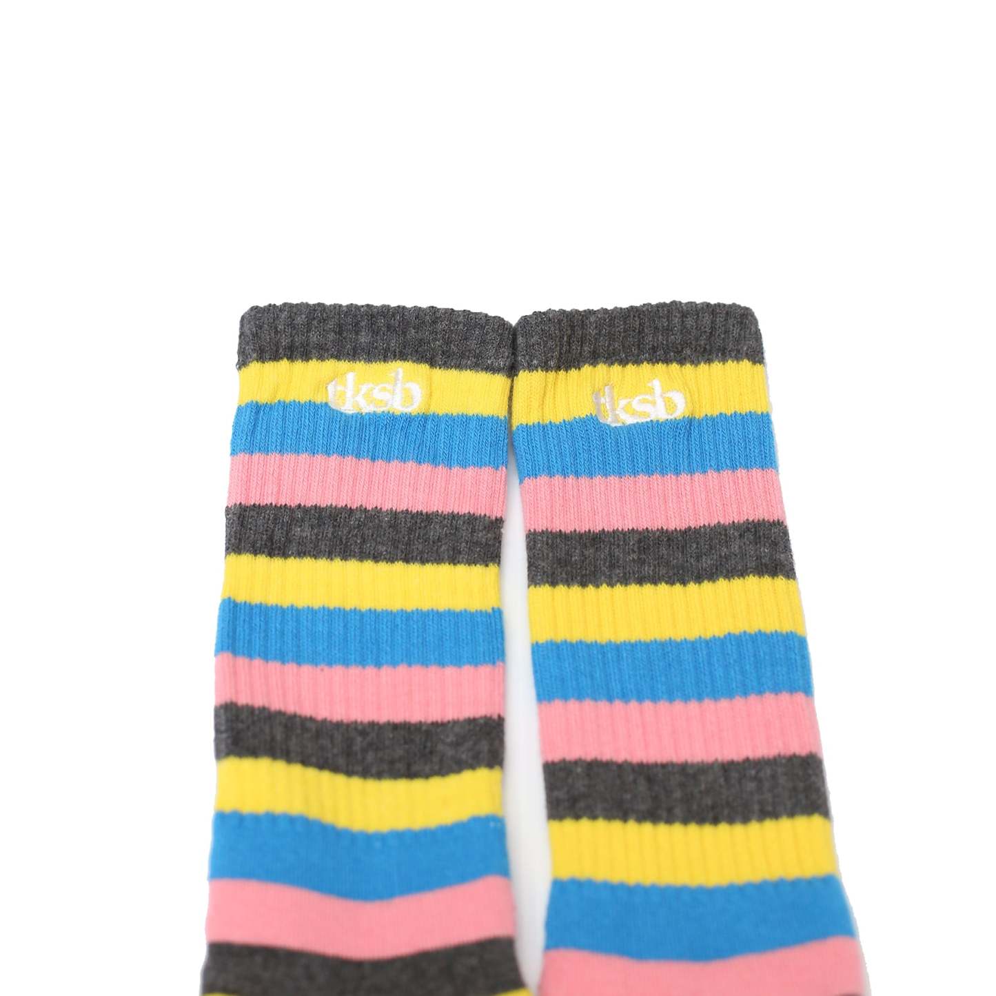 TKSB - AM Morning Pink Stripe Socks