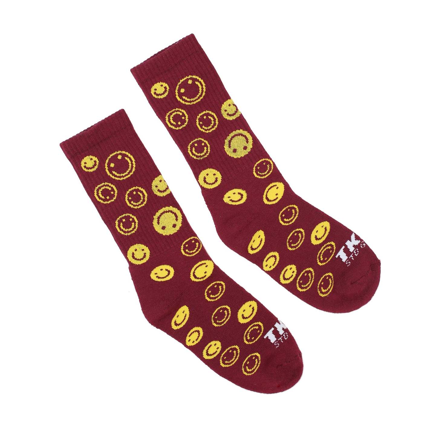 TKSB - Smiley Maroon Socks