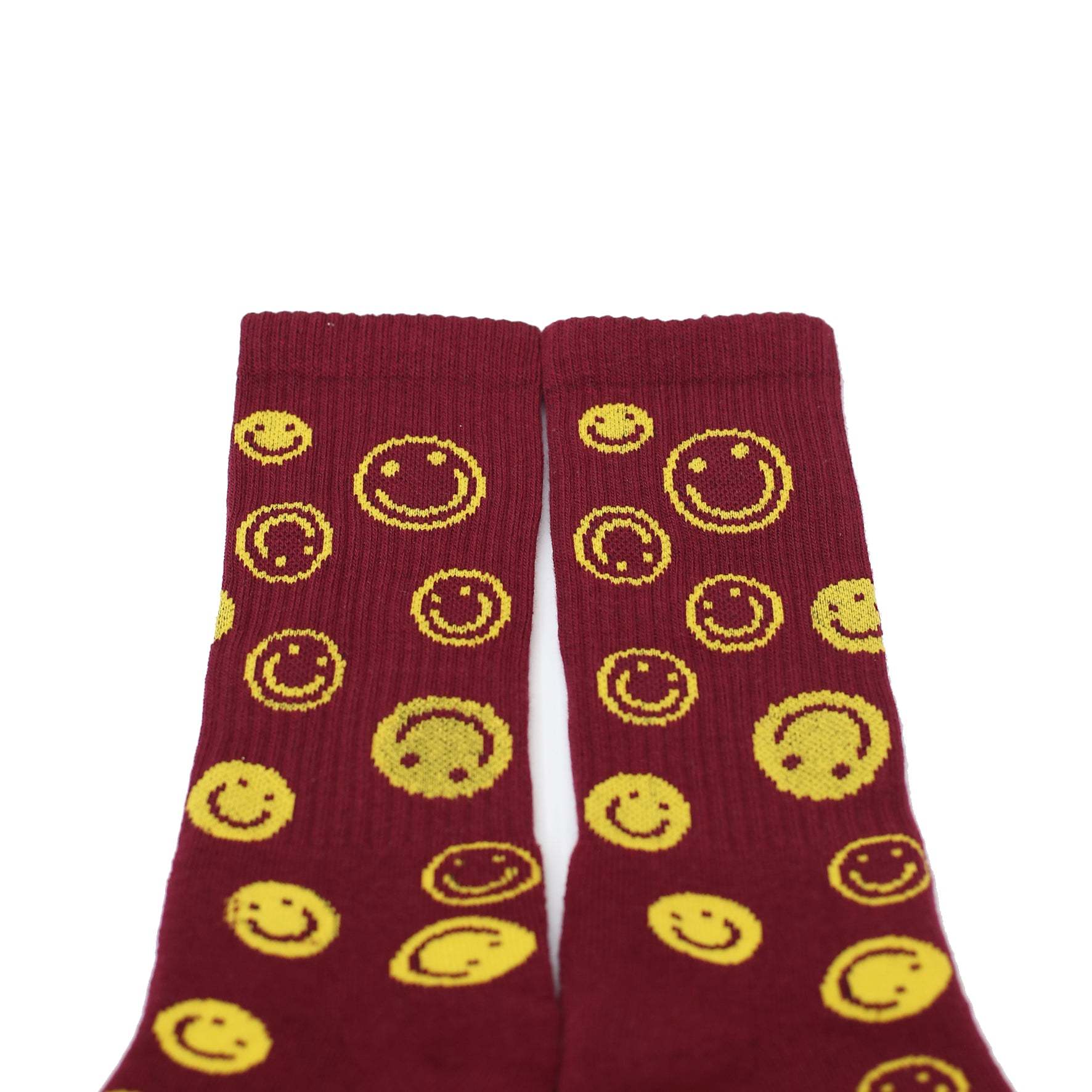 TKSB - Smiley Maroon Socks