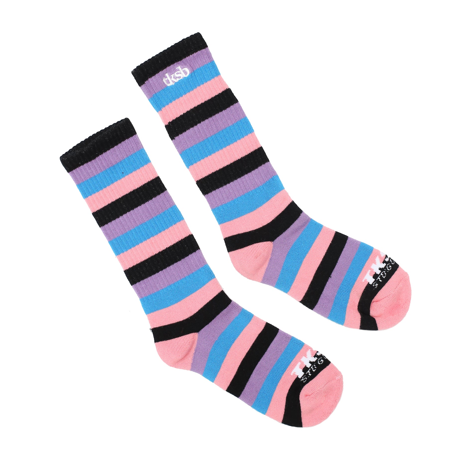 TKSB - PM Midnight Pink Stripe Socks