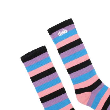 TKSB - PM Midnight Pink Stripe Socks