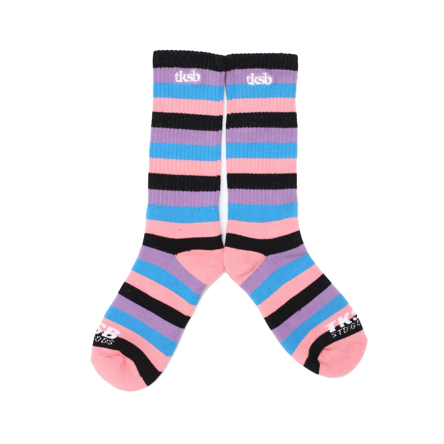 TKSB - PM Midnight Pink Stripe Socks