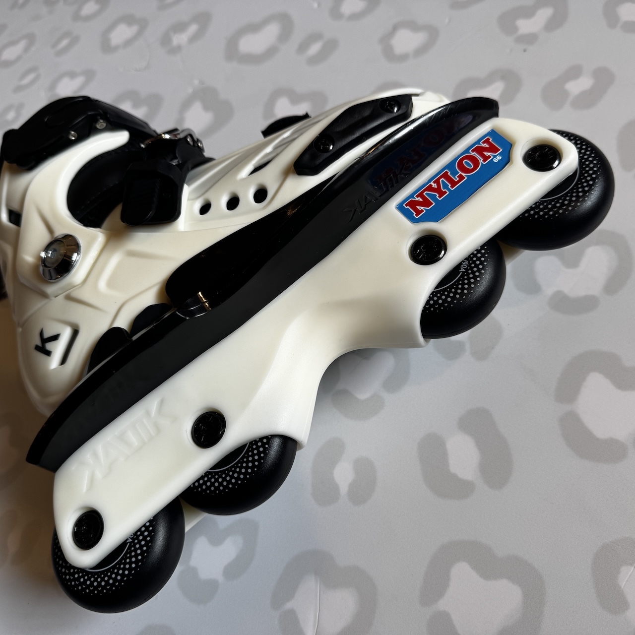 KALTIK - K Skate Nylon White Kids Adjustable Aggressive Inline Skates