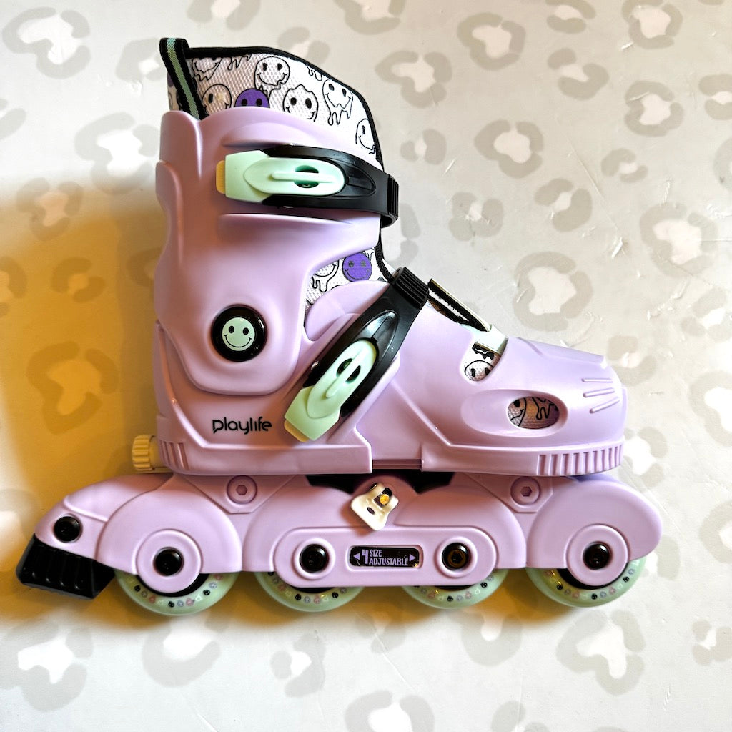 PLAYLIFE - Smile Lilac Adjustable Kids Inline Skates