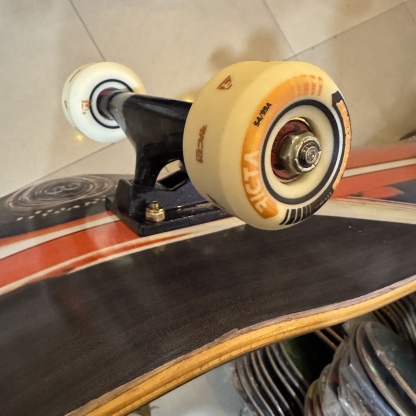 917 - Truck Red Stripe 8.38" Complete Skateboard (Thunder & Ricta Custom)