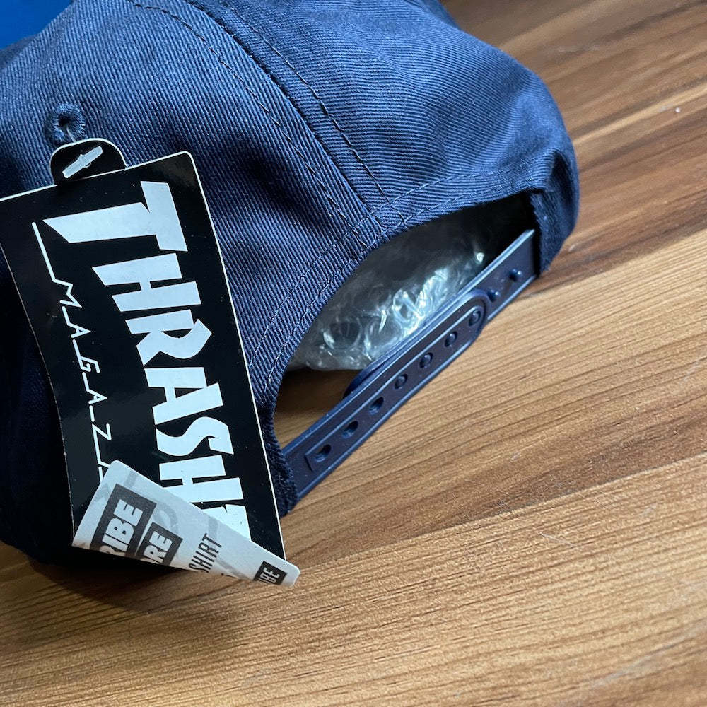 THRASHER - Fire logo Navy Snapback Cap