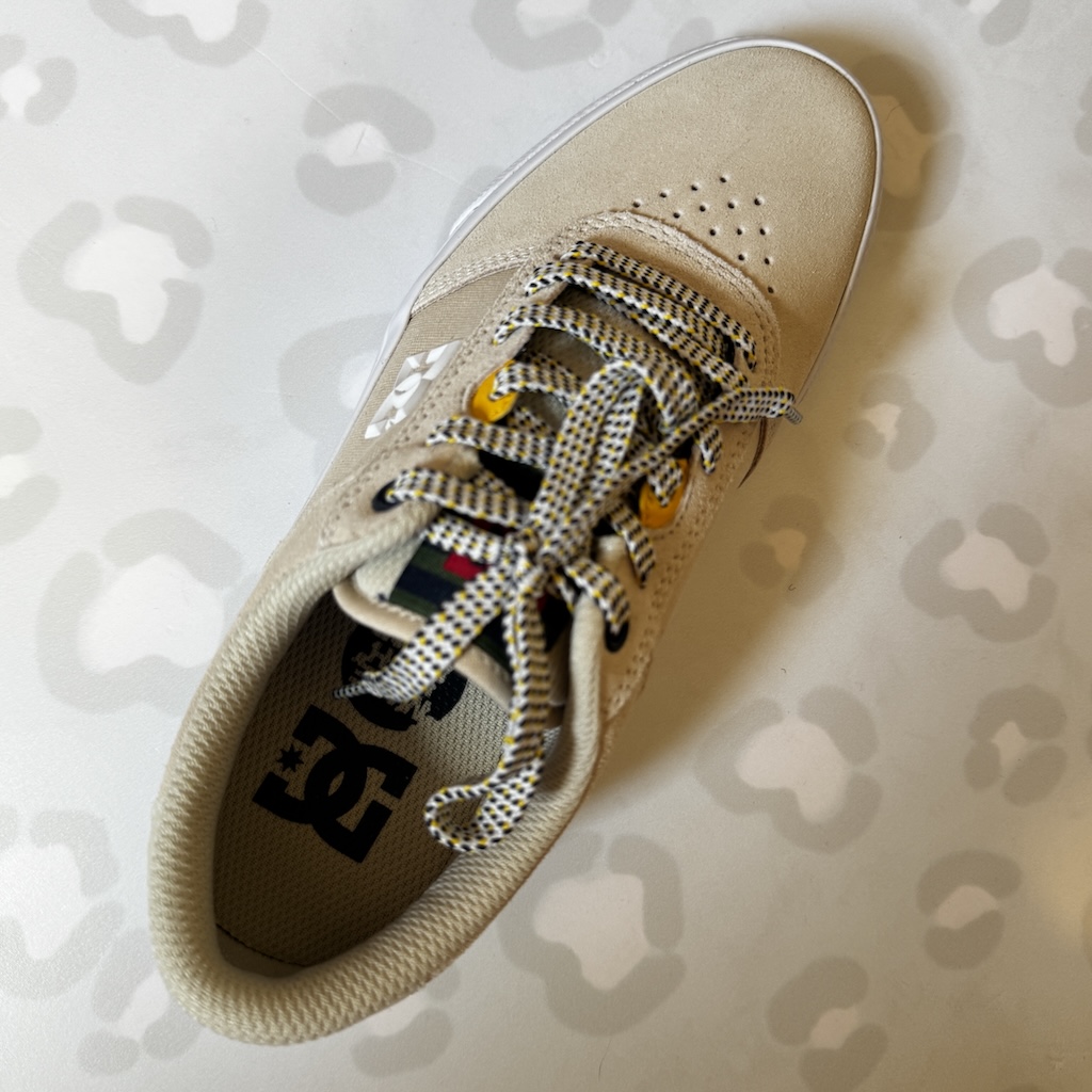 DC SHOES - Teknic (White/Gum) Suede Skate Shoes