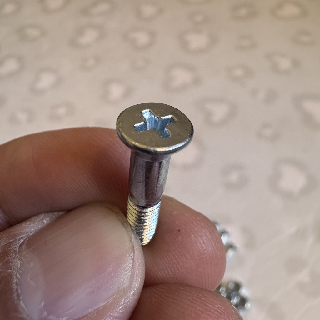 BLANK - Silver 1" Philips Skateboard Hardware