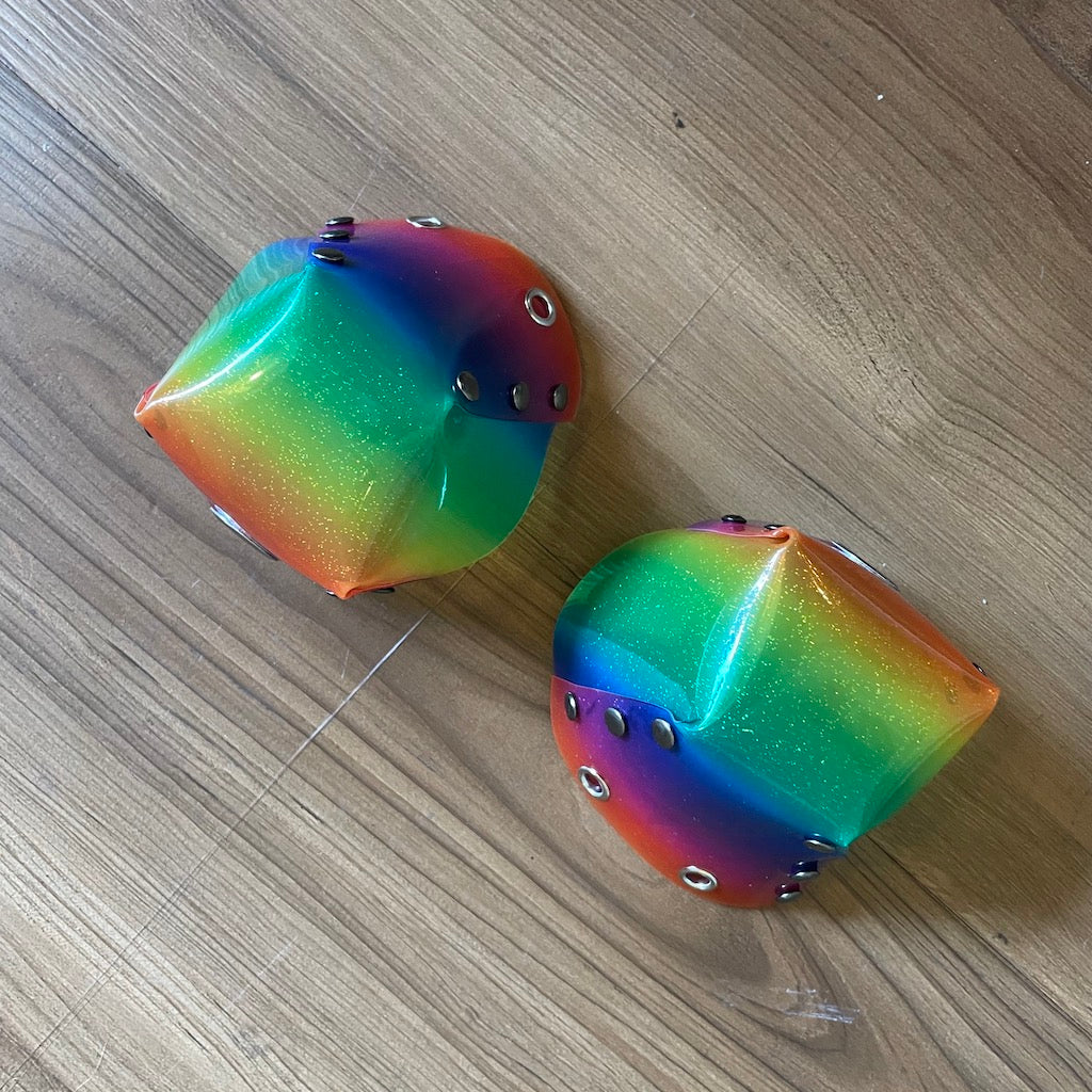 QUAD SQUAD - Translucent Rainbow Roller Skate Toe Caps