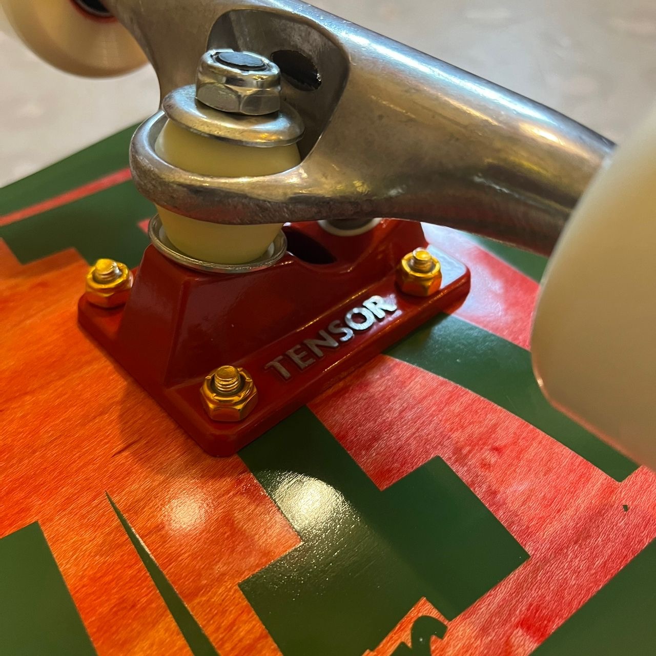 BAKER - Kader Ribbon Green Veneer Rainbow 8.125" Complete Skateboard (OJ + Shake Junt Custom Setup)