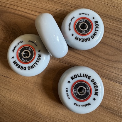 ROLLING DREAM -  Red 60mm/90 SHR iBlader Classic Aluminum Core Aggressive Inline Skate Wheels & Bearings Set