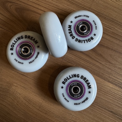 ROLLING DREAM -  Purple 60mm/90 SHR iBlader Classic Aluminum Core Aggressive Inline Skate Wheels & Bearings Set