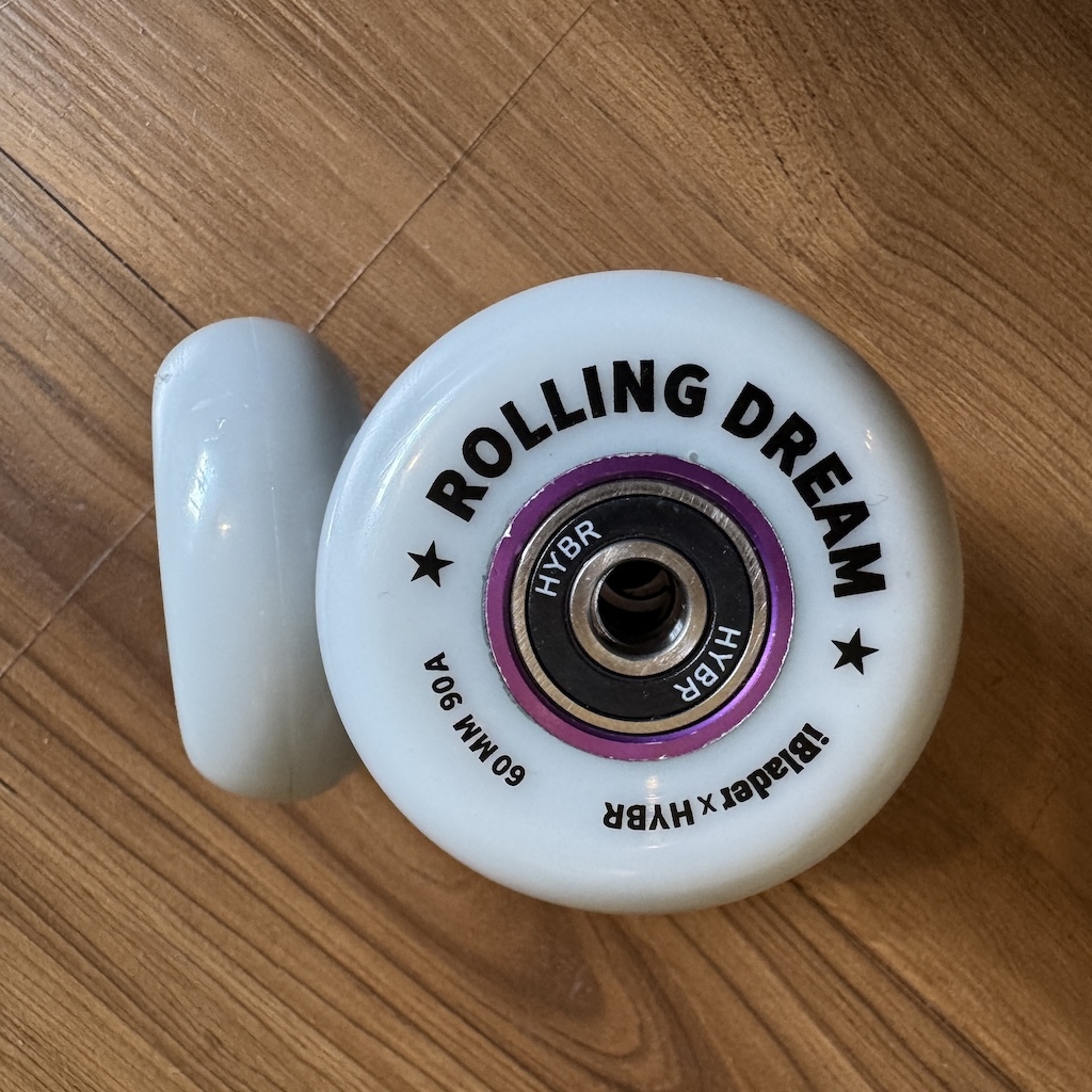 ROLLING DREAM -  Purple 60mm/90 SHR iBlader Classic Aluminum Core Aggressive Inline Skate Wheels & Bearings Set