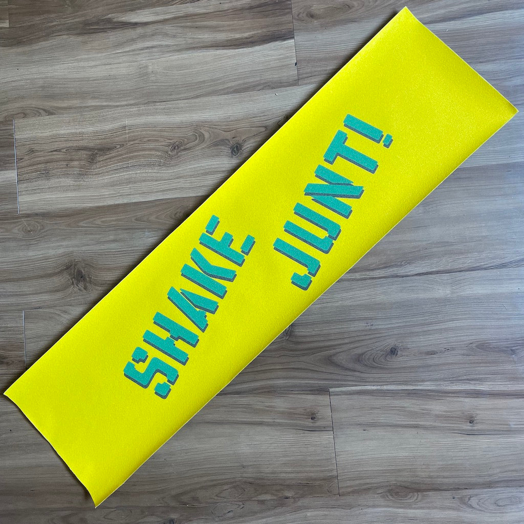 SHAKE JUNT - Yellow/Green Skateboard Griptape