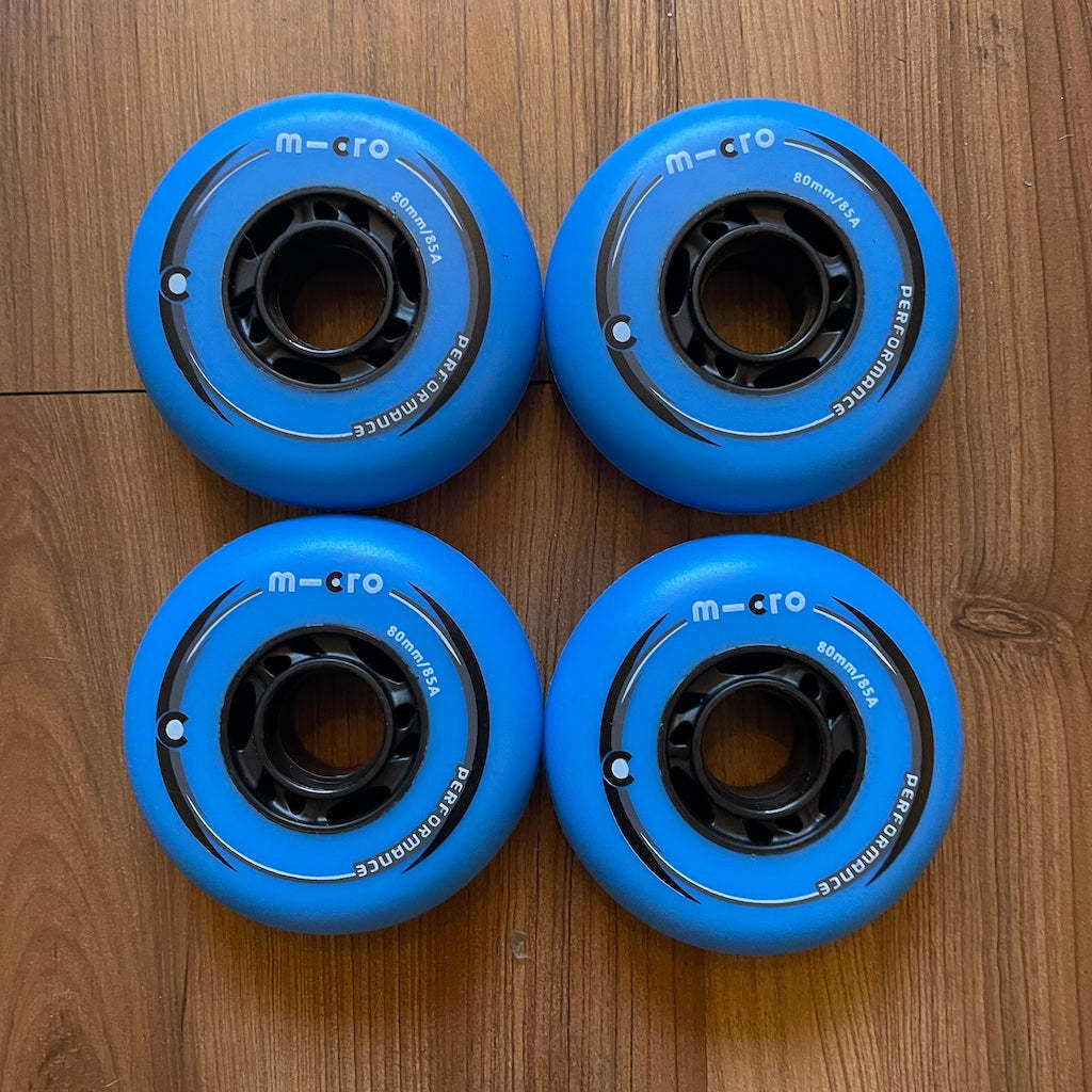 MICRO - Blue Performance 80mm Inline Skate Wheels