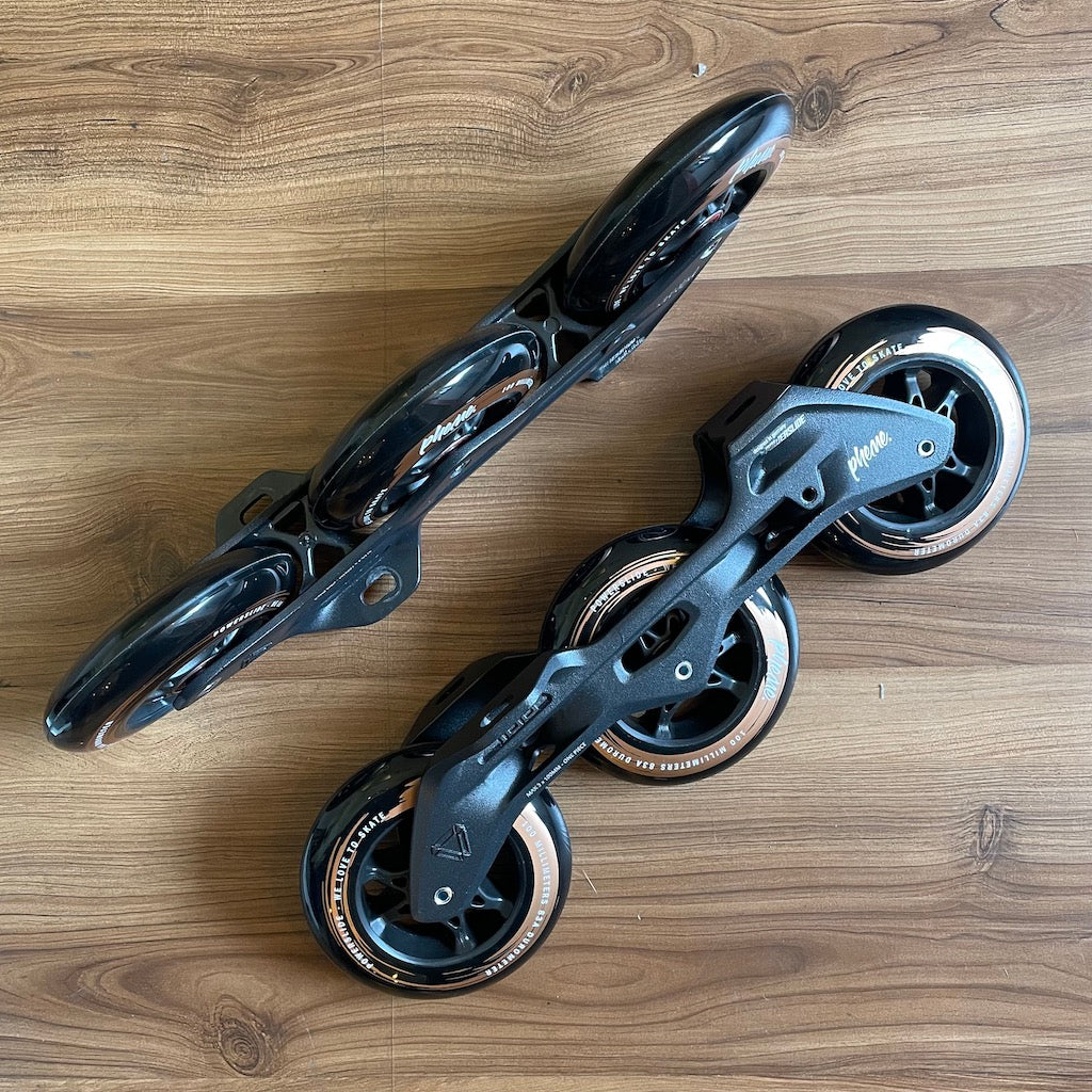 トリニティ マーキュリー ブラック TRINITY MERCURY BLACK POWERSLIDE - Black 100mm Trinity Inline Skate Frameset