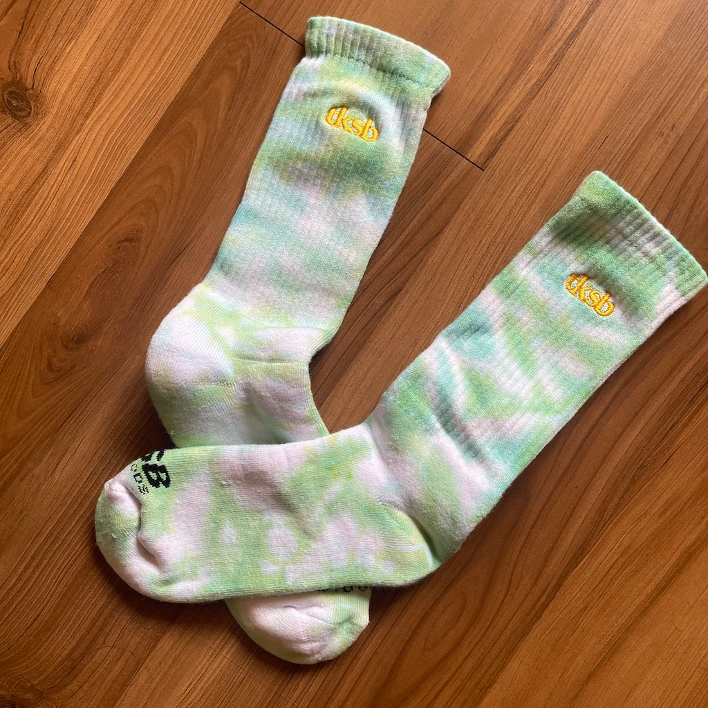 TKSB - Tie Dye Green Socks