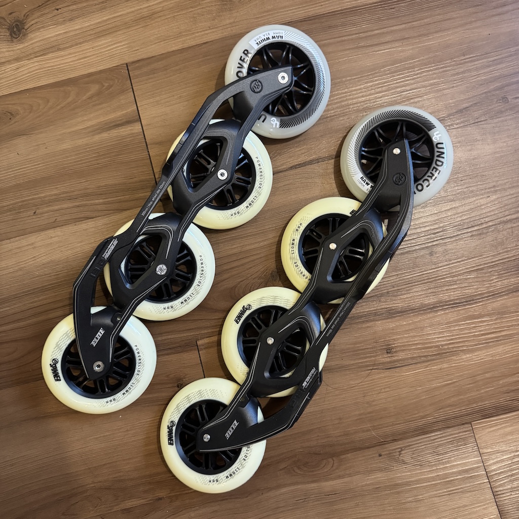 POWERSLIDE - Road 4x110mm Elite Magnesium Trinity Frameset (Undercover + Spinner Wheels)