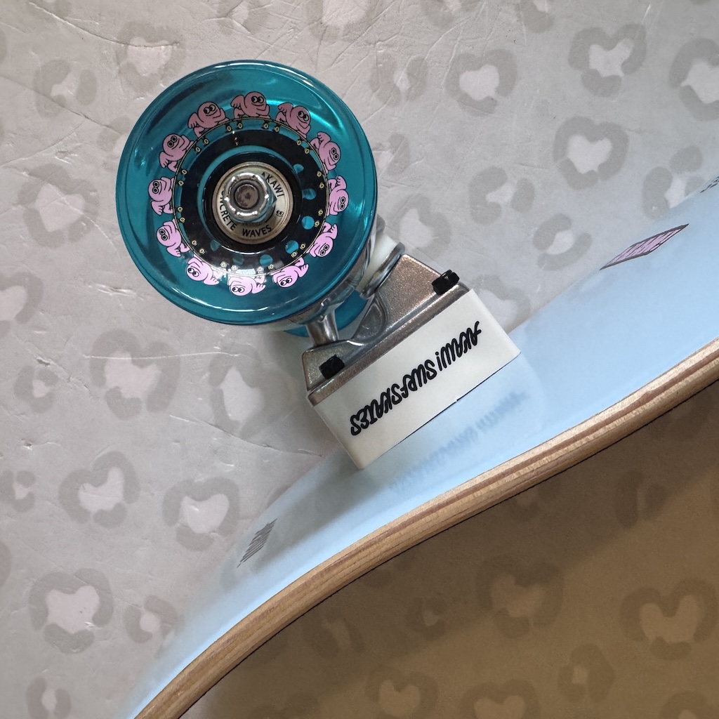 AKAW! - Blue Concrete Beach 10" x 32" Complete Surfskate Cruiser Skateboard