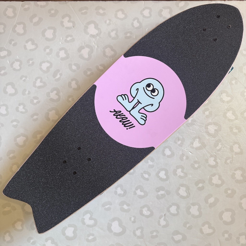 AKAW! - Blue Concrete Beach 10" x 32" Complete Surfskate Cruiser Skateboard