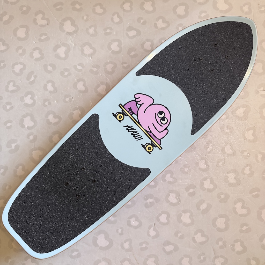 AKAW! - Pink Concrete Beach 9.625" x 30.75" Complete Surfskate Cruiser Skateboard