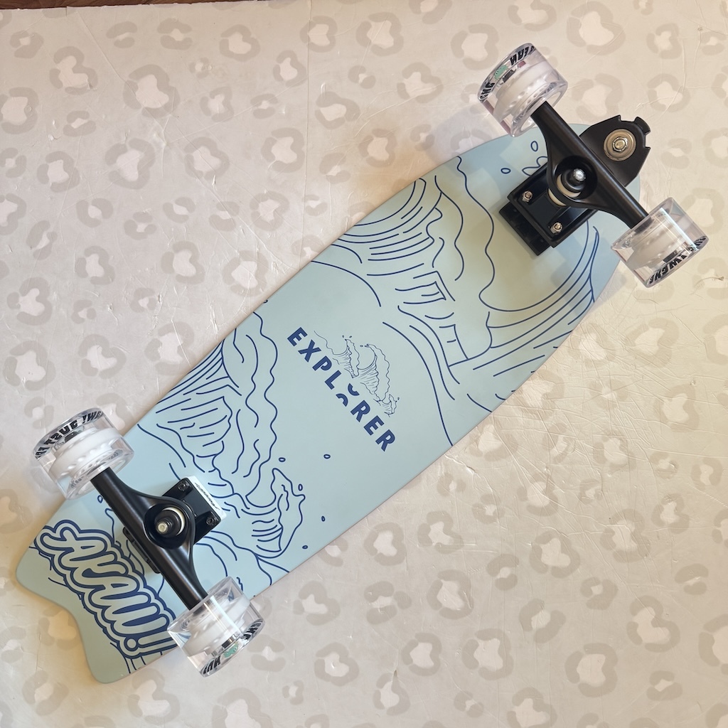 AKAW! - Explorer 9.5" x 30" Complete Surfskate Cruiser Skateboard (Waterborne Trucks)