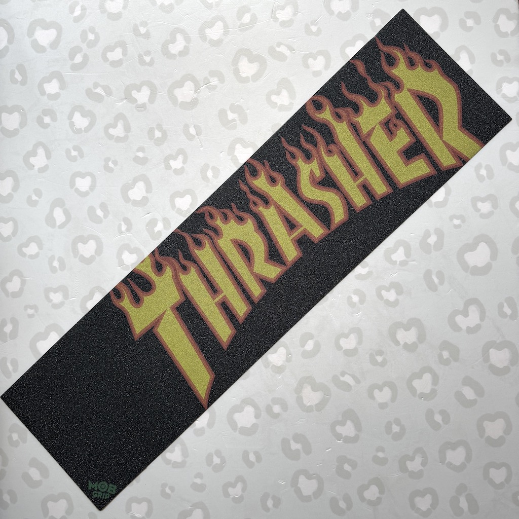 MOB - Thrasher Yellow & Orange Flame Skateboard Griptape