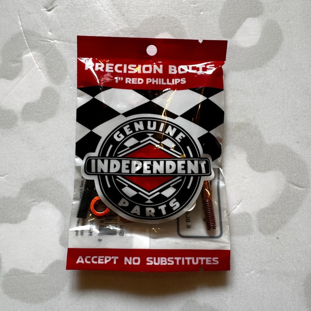 INDEPENDENT - 1" Philips (Gold / Red) Skateboard Hardware