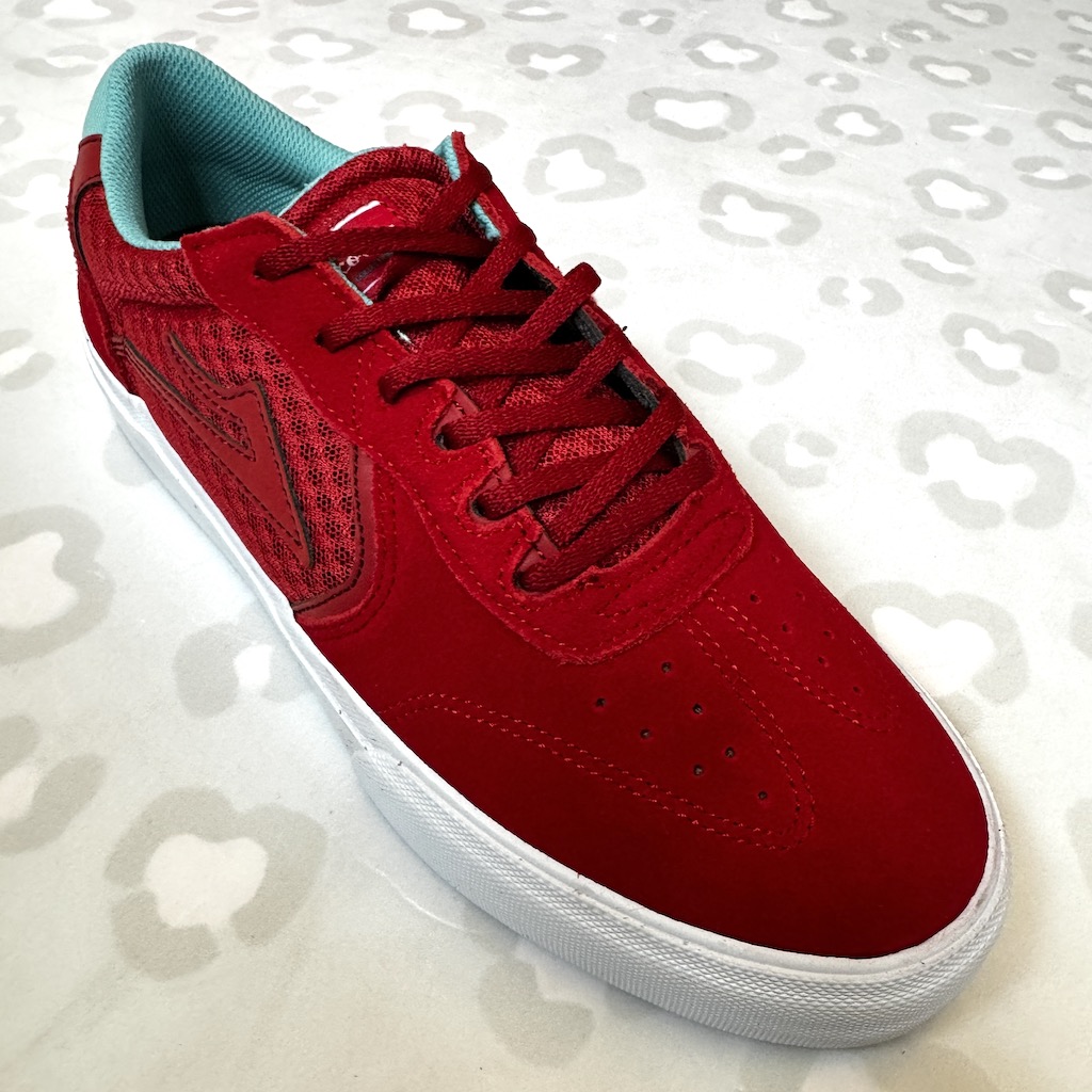 LAKAI - Chocolate Atlantic Vulc (Red Suede) Skate Shoes